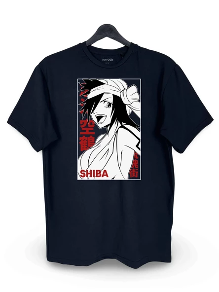 Shiba Bleach Baskılı Loose Fit Bisiklet Yaka Unisex Tişört Anime Manga