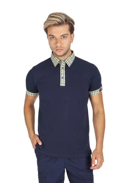 Gömlek Yaka Erkek Garson Tişörtü Garson Kıyafeti (Yakası Desenli) - 2