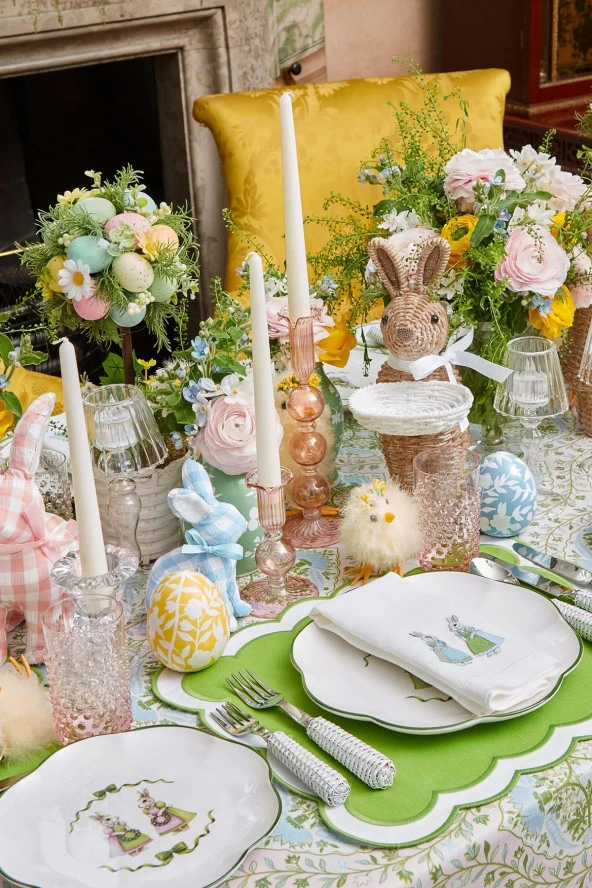 Sanat Sepet İşleri Pastel Renk Konik Şamdan Mum - 2' Li Set - 2