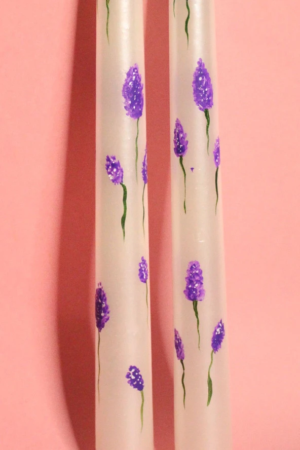 Sanat Sepet İşleri DESENLİ EL YAPIMI ÖZEL TASARIM PİNTEREST ŞAMDAN MUMU - 2