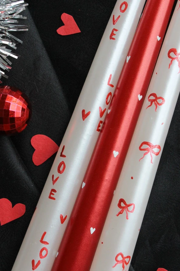 Sanat Sepet İşleri DESENLİ EL YAPIMI ÖZEL TASARIM PİNTEREST ŞAMDAN MUMU - 3