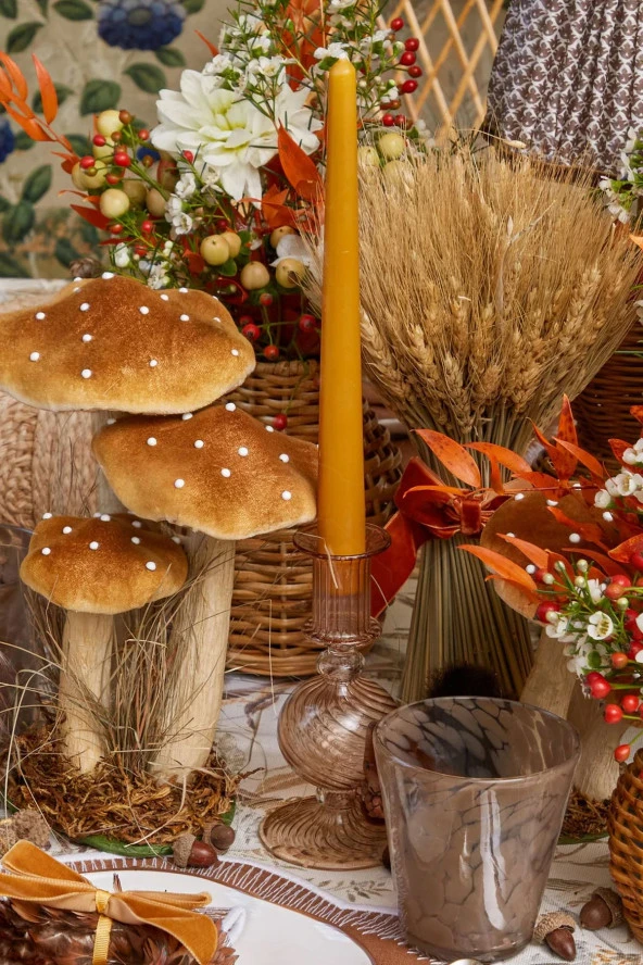 Sanat Sepet İşleri Pastel Renk Konik Şamdan Mum - 4' Lü Set - 5