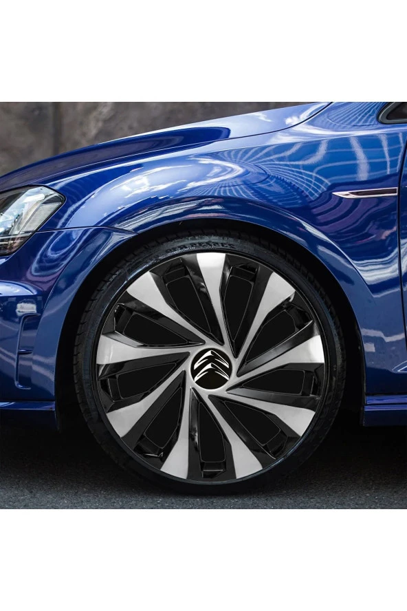 Citroen 14 Inç JANT KAPAĞI ÇİFT RENKLİ KIRILMAZ 4 ADET 4810Çiftcitroen