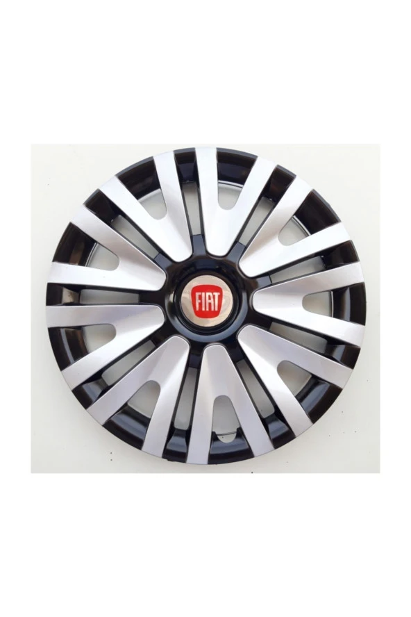 14'' Inç Fiat Jant Kapağı 4 Adet Çelik Jant Görünümlü Renkli - Kırılmaz Esnek - Kelepçe Ve Amblem 4911G9fiat ürün görseli