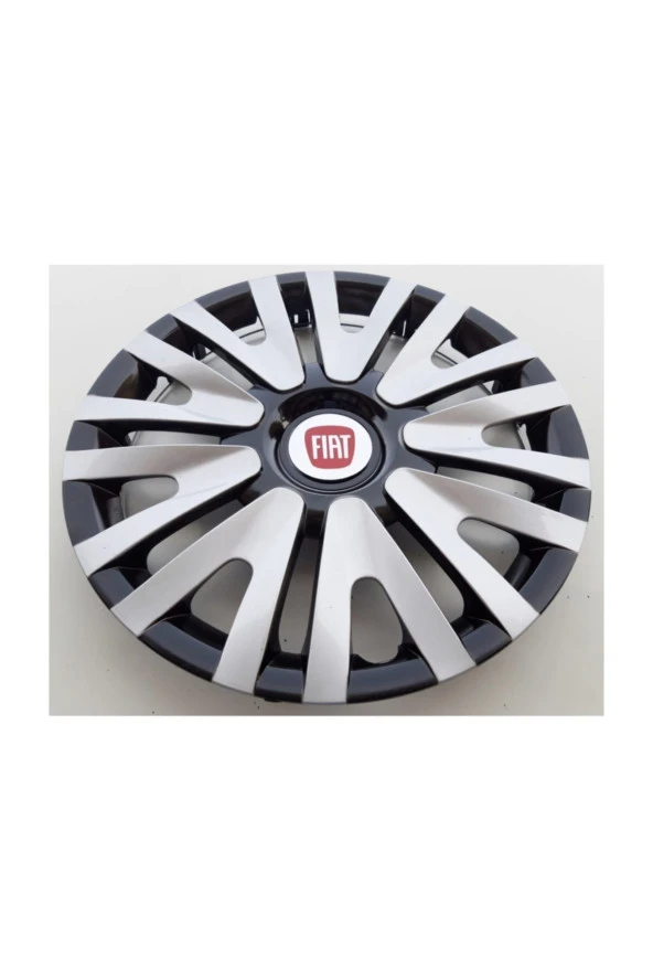 14'' Inç Fiat Jant Kapağı 4 Adet Çelik Jant Görünümlü Renkli - Kırılmaz Esnek - Kelepçe Ve Amblem 4911G9fiat - Resim 2