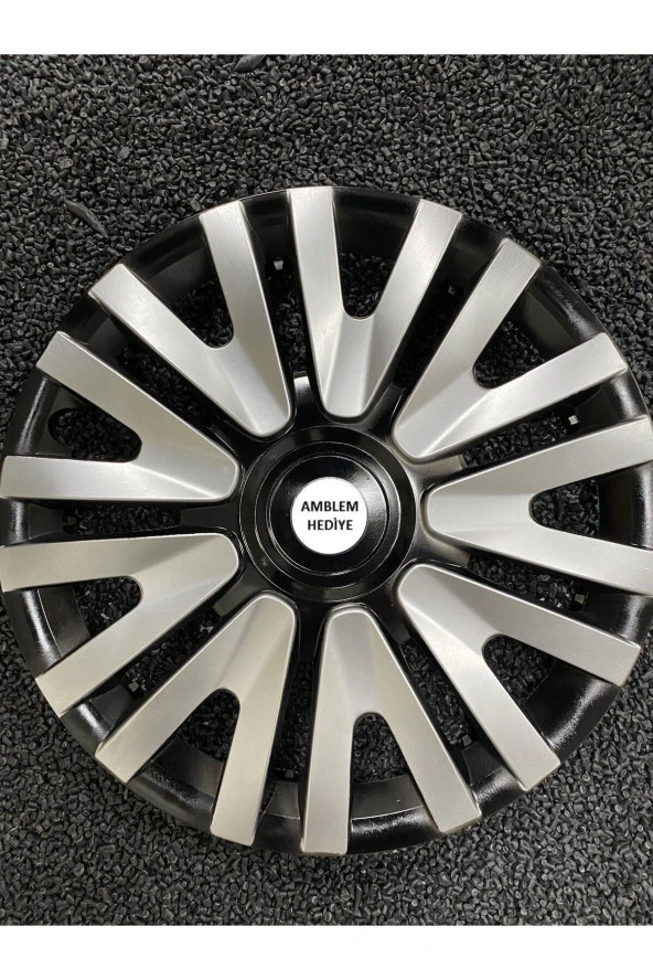 TOYOTA UYUMLU 14 INC SİYAH-Gri Renkli JANT KAPAĞI KIRILMAZ 4adet 4911G9toyota ürün görseli