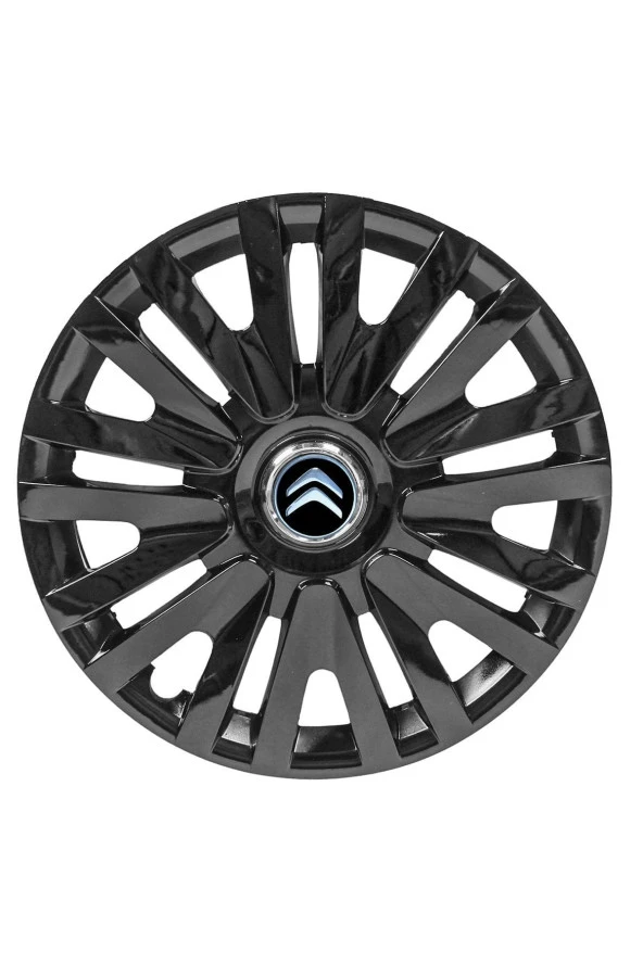 Citroen Ami 14 Inç Uyumlu Jant Kapağı Amblemli Piano Black 4'lü Takım 208 Siyah 4911syhcitroen - 2