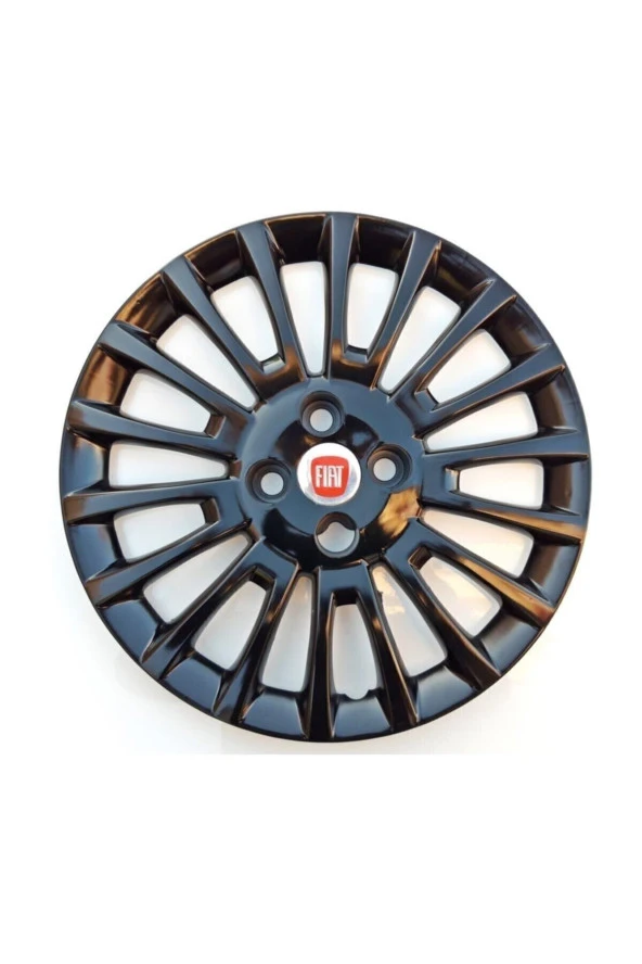 15'' Inç Fiat Linea Jant Kapağı 4 Adet Çelik Jant Görünümlü Parlak Siyah 5110syh