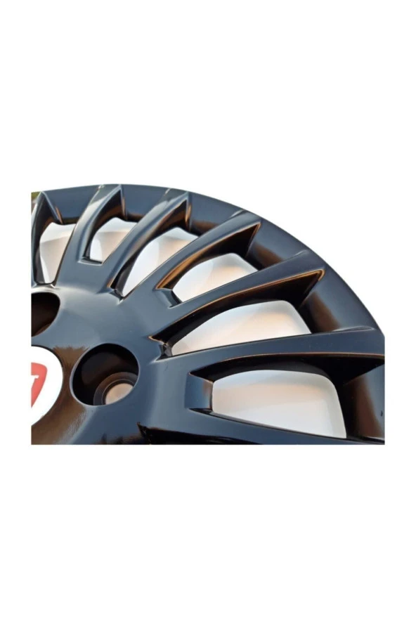 15'' Inç Fiat Linea Jant Kapağı 4 Adet Çelik Jant Görünümlü Parlak Siyah 5110syh - Resim 3
