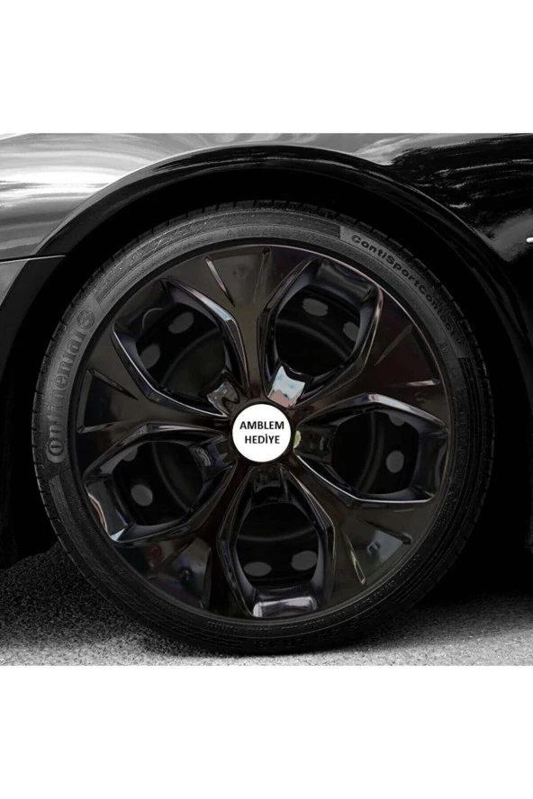Renault Clio 15'' Inç Siyah Jant Kapağı 4 Adet 1 Takım 1009 5310syhrenault