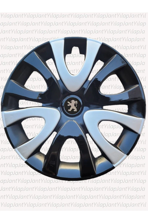 PEUGEOT 15 INC SİYAH-GRİ RENKLİ JANT KAPAĞI KIRILMAZ PEJO 5730G3peugeot
