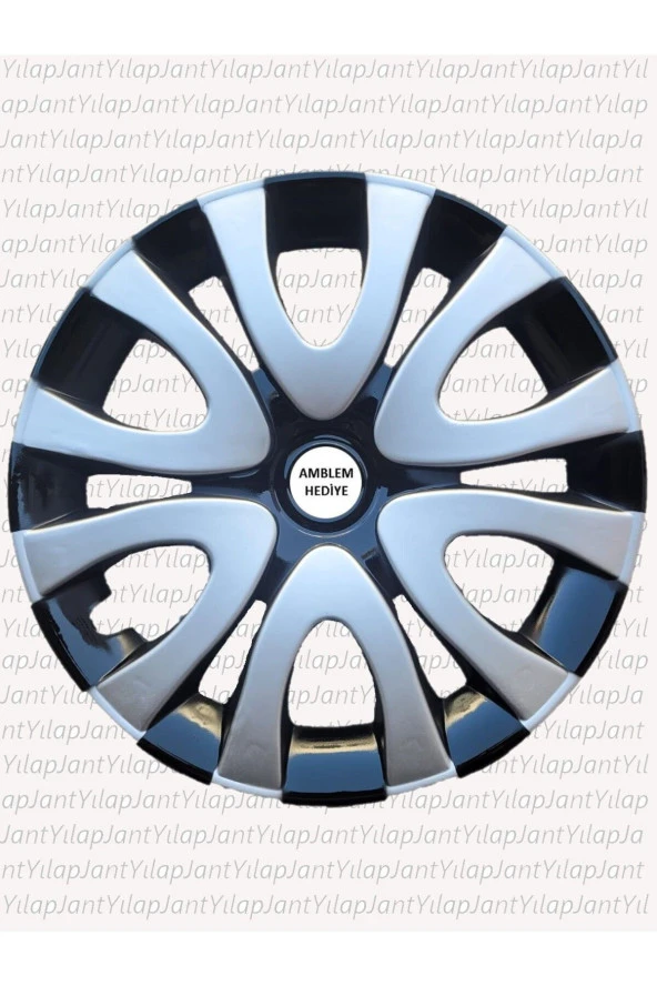 RENAULT 15 INC SİYAH-GRİ RENKLİ JANT KAPAĞI KIRILMAZ RENO 5730G6renault