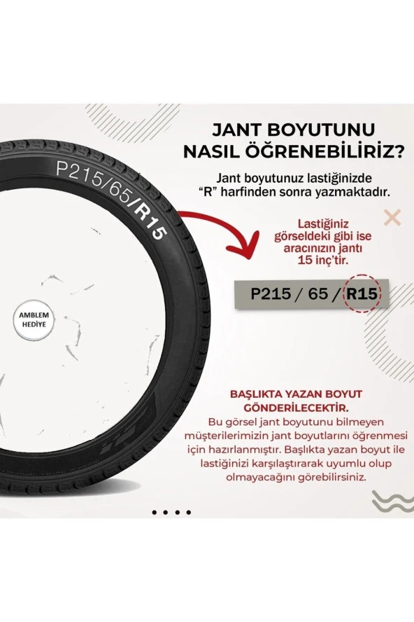 Renault Clio 4 15'' Inç Jant Kapağı 4 Adet Kırılmaz Esnek - Amblem Hediyeli 5736 - 2