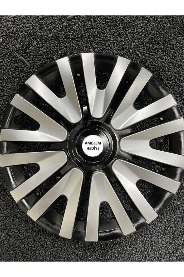 TOYOTA UYUMLU 15 INC SİYAH-Gri Renkli JANT KAPAĞI KIRILMAZ 4adet 5911G9toyota - 1