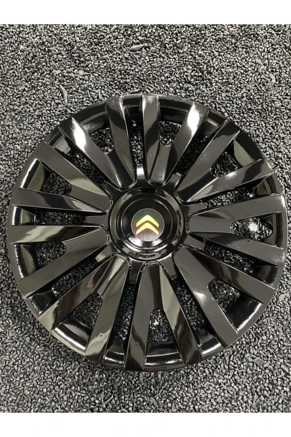 Citroen 15" Inç KIRILMAZ JANT KAPAĞI SİYAH 4 adet 5911syhcitroen - 1