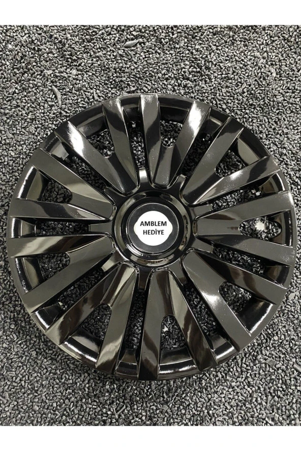 TOYOTA UYUMLU 15 INC SİYAH JANT KAPAĞI KIRILMAZ 4adet 5911syhtoyota - 1