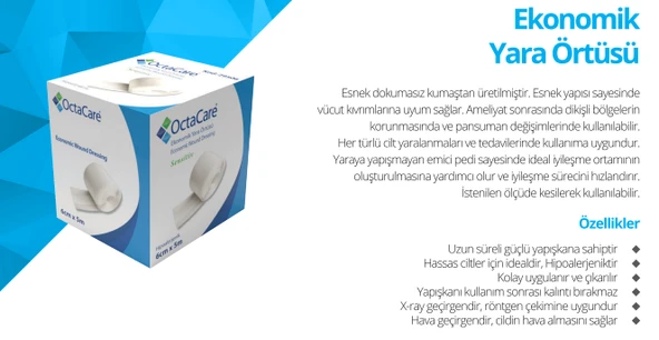 OctaCare Ekonomik Yara Örtüsü 6cmx5m