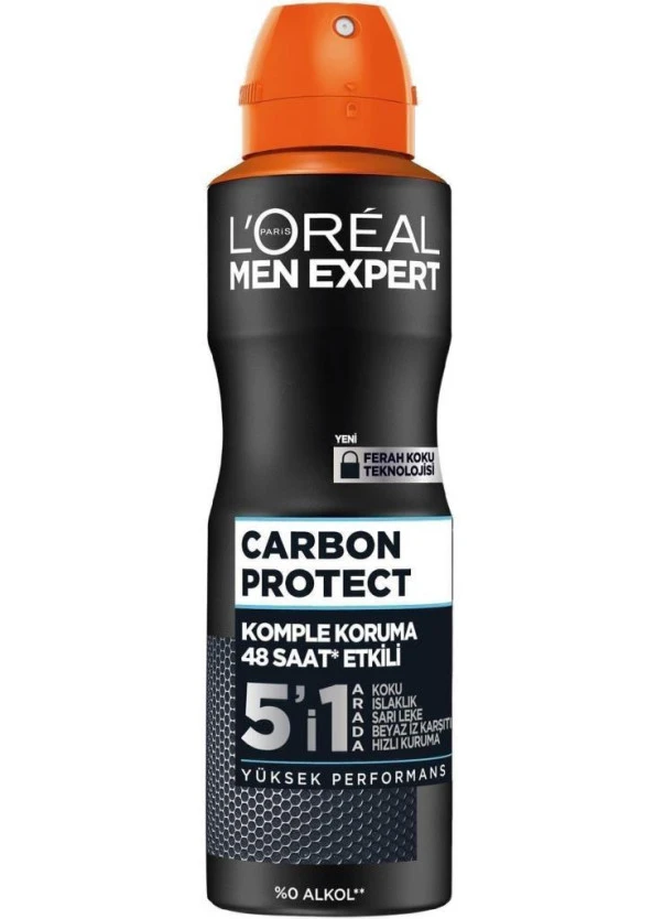 Loreal Paris Carbon Protect Anti Perspirant 5'i 1 Arada Erkek Sprey Deodorant 150 ml