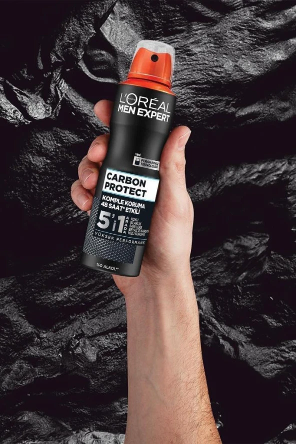 Loreal Paris Carbon Protect Anti Perspirant 5'i 1 Arada Erkek Sprey Deodorant 150 ml - 4