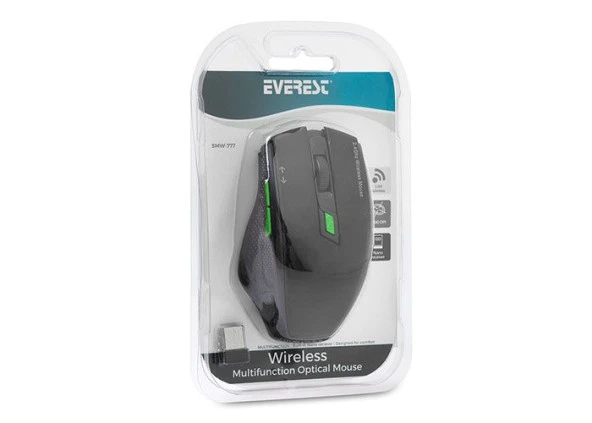 EVEREST SMW-777 KABLOSUZ OPTİK MOUSE,KIRMIZI,2,4Gh - 5