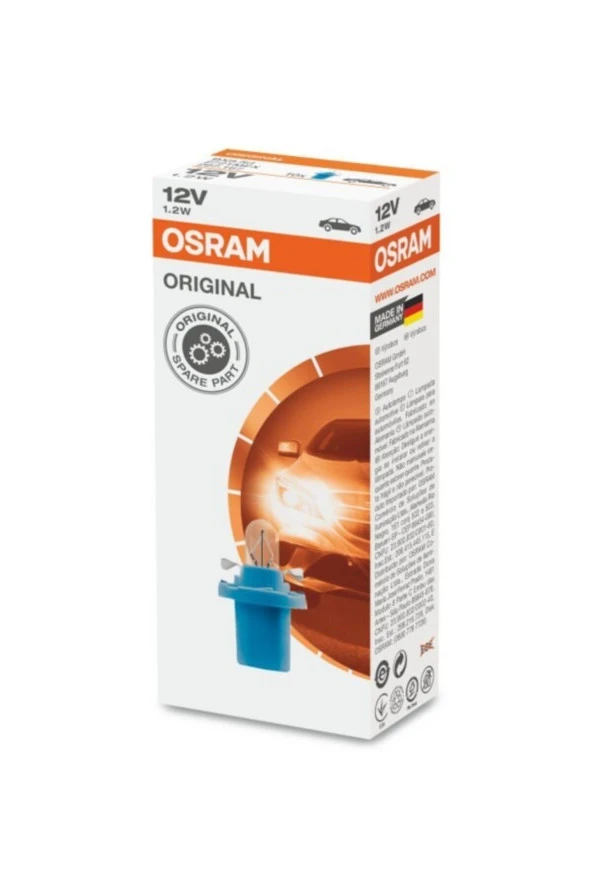 12v 1.2w Mavi Soketli Gösterge Ampulü 10 Adet 2721 Mfx
