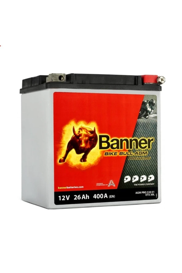12v 26ah 400a Btx30l Agm Pro Motosiklet Aküsü