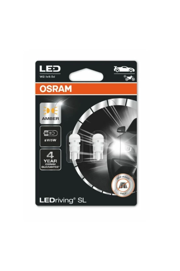 W5w T10 Turuncu Dipsiz Tavan Park Plaka Led Ampülü 4 Yıl Garantili 2827-02B