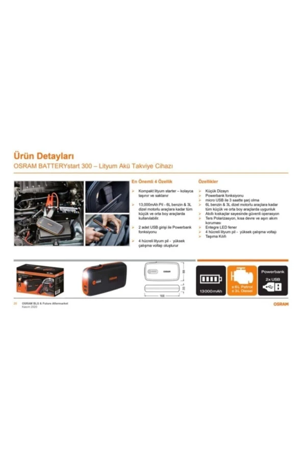 Batterystart 300 Akü Takviye Cihazı 13000 Mah - Resim 6