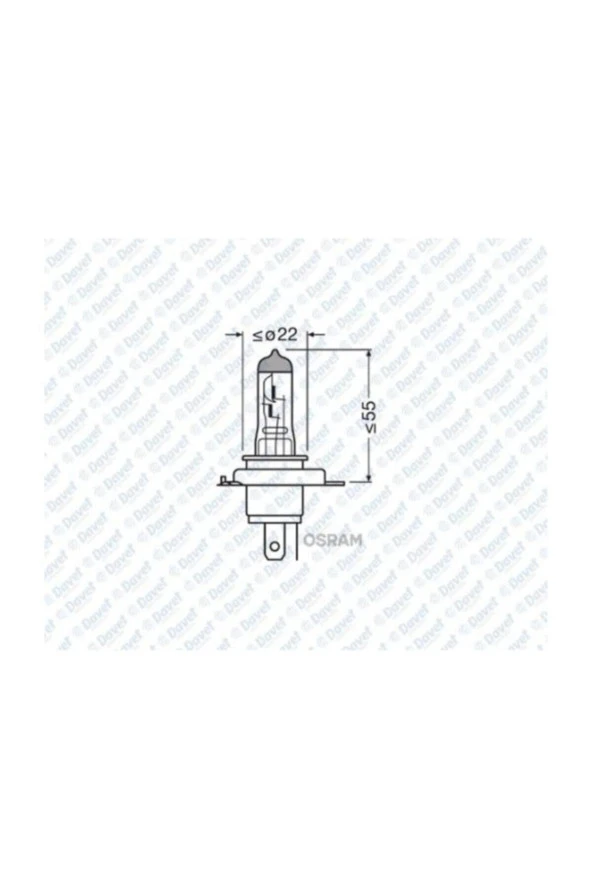 Ampul H4 12v 5560w Tirnakli Far (43t) Classic- - 2