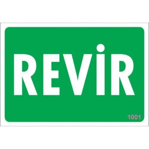 Revir Uyarı Levhası 17,5x25 KOD:1001