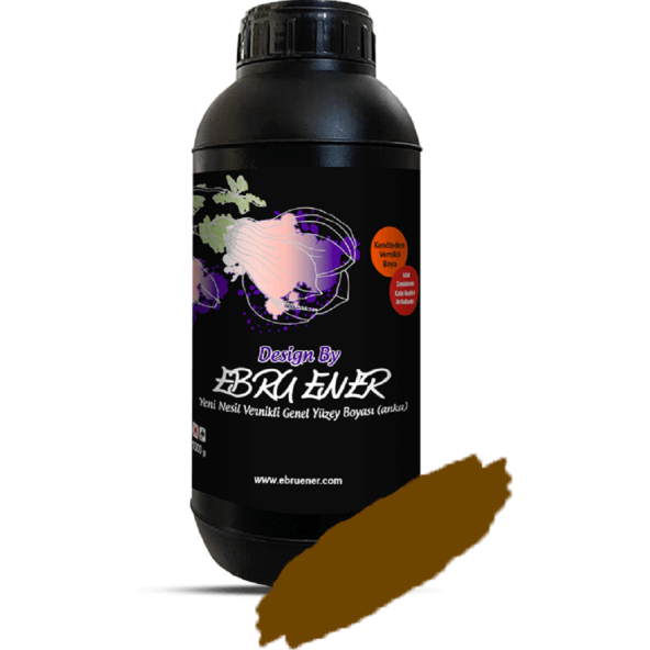Ebru Ener Anka Vernikli Genel Yüzey Boyası Kestane 1000 gr.