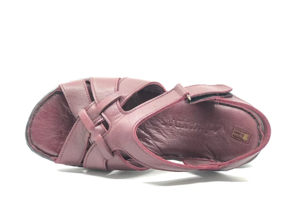 Ayakdaş %100 Hakiki Deri Tam Ortapedik Fus Pedli Taban Kadın Sandalet - Resim 15