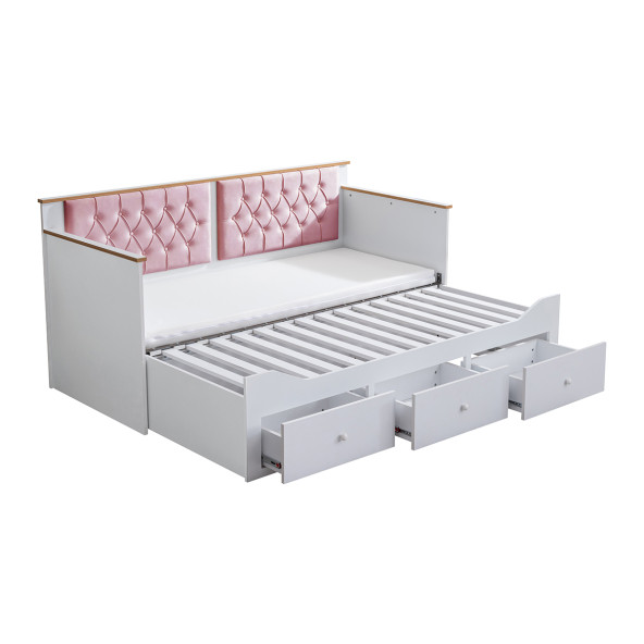Setay Alaçatı Divan Karyola Çekmeceli Açılır Çift Kişilik + Soft Yatak 80x200 - 3