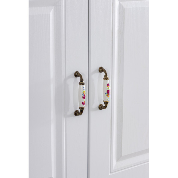 Setay Mobilya Gardırop, Country West Mdf Ön Yüzeyli 4 Kapaklı Dolap - Beyaz - 5