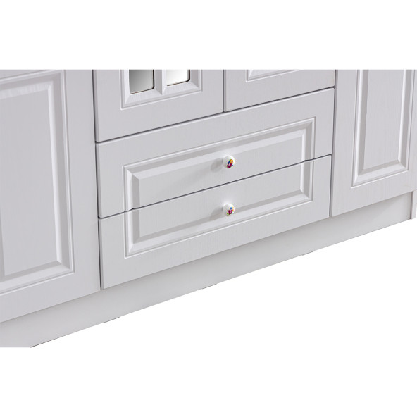 Setay Mobilya Country West 6 Kapaklı Mdf Beyaz Dolap - 7