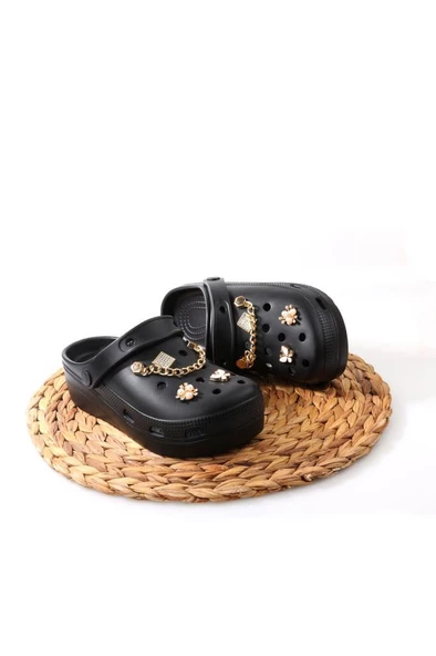 Papuçcity Apella E-800 Orto pedik Yüksek Taban Hastane Plaj Kadın Taşlı Eva Terlik - 10