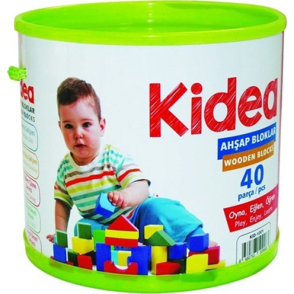 Ahşap Blok 40 Parça Renkli / - 2