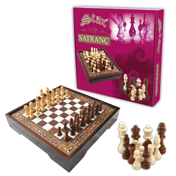 Star Vıp Satranç Seti 1050453 Sedef Küçük Boy / - 2