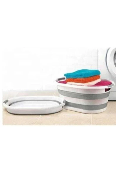 Akordion Özellikli Magic Ev Katlanır Çamaşır Sepeti (OYUNCAK SEPETİ) 25 Litre - Resim 3