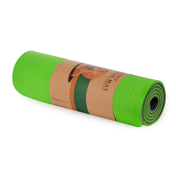 8mm Çift Taraflı Çevre Dostu Yoga Matı Yeşil - 3