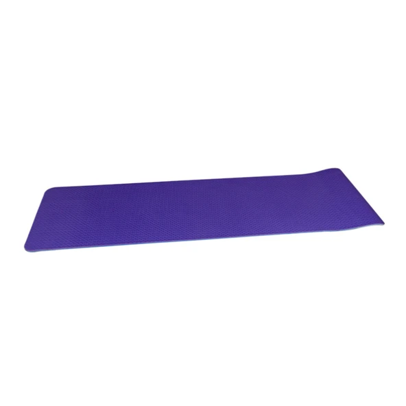 Cosfer 8mm Çift Taraflı Çevre Dostu Yoga Matı Mavi - 2