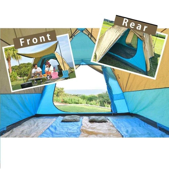 BreezeTime GoGoNature D6 Otomatik Çadır-BEJ MAVİ - Resim 6