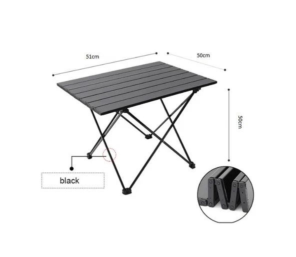 Katlanır Kamp Masası Portatif Outdoor Bahçe Piknik Masası 51x50 Cm - 2