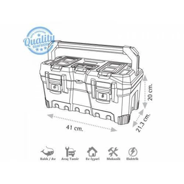 20 Inç Alüminyum Saplı Metal Kilitli Takım Çantası Asr-4016 - 4
