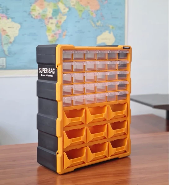 Monoblok Avadanlık Ve Çekmece 39 Gözlü Seti Hobby Organizer Düzenleyici 30 Çekmece 9 Avadanlık Mavi - 5