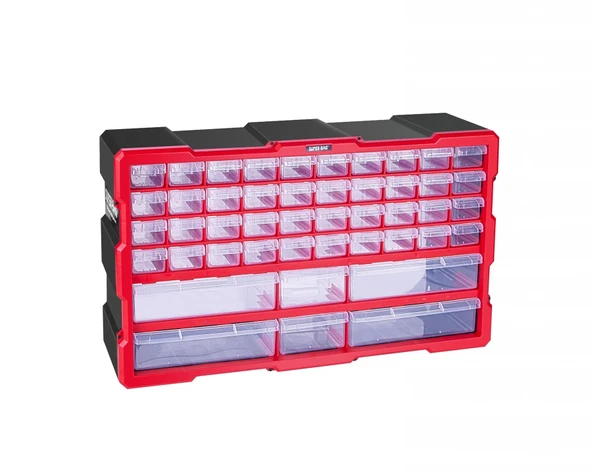 Süper Bag Super-bag Monoblok Yatay 46 Çekmeceli Organizer Vida Dübel Boncuk Hobi Kutusu Tamir Kutusu - 2