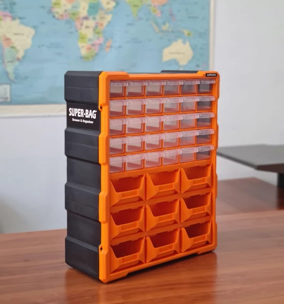 Monoblok Avadanlık Ve Çekmece 39 Gözlü Seti Hobby Organizer Düzenleyici 30 Çekmece 9 Avadanlık Mavi - 4