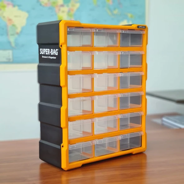 Asr-6002 Mono Blok Çekmeceli Organizer 18'li