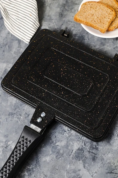 Ocak Üstü Tost Makinesi Iç Dış Granit Kamp Tost Makinesi - 3