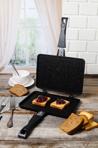 Ocak Üstü Tost Makinesi Iç Dış Granit Kamp Tost Makinesi - 2